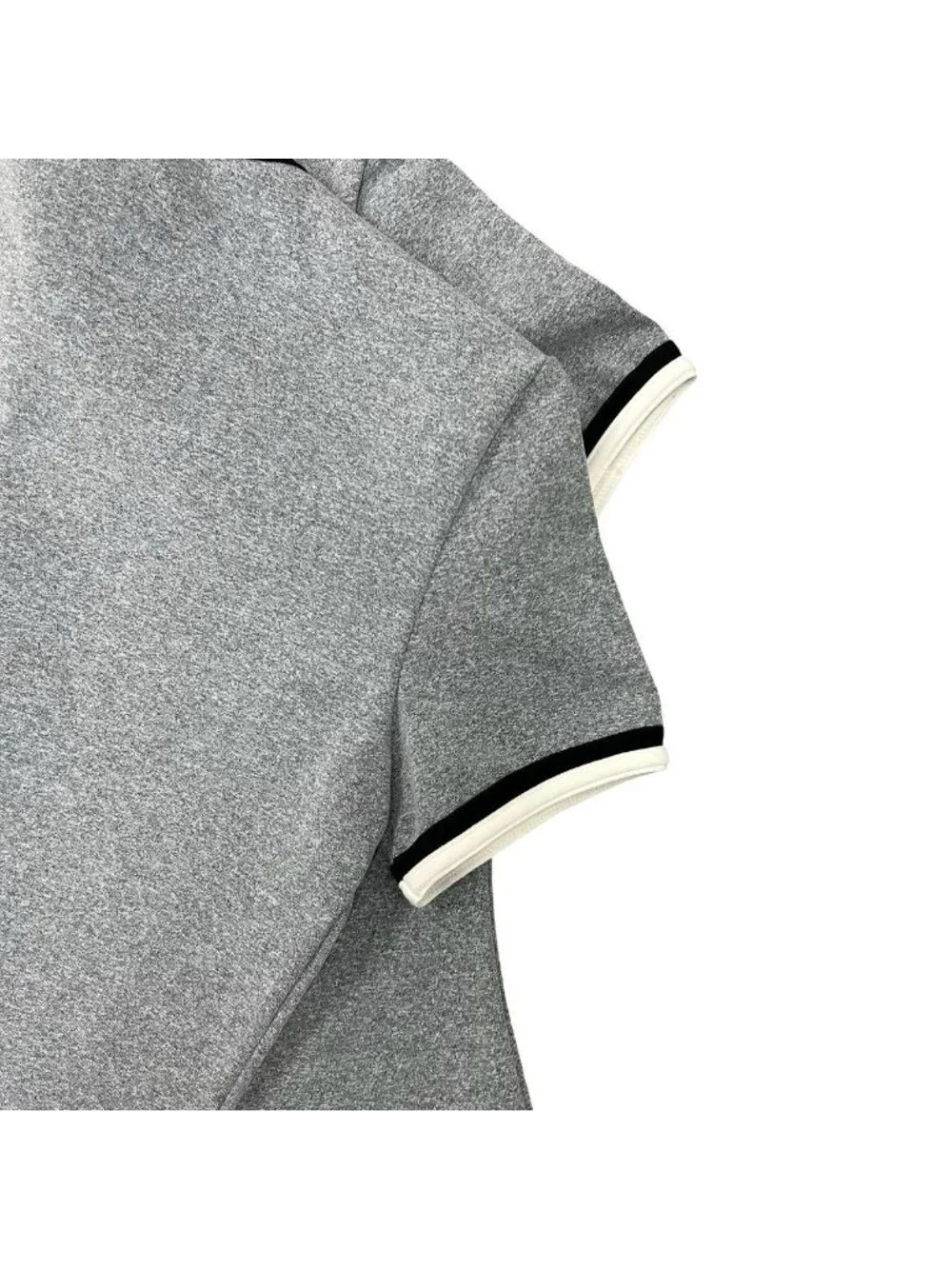 Chanel Vintage CC Logo Nylon Spandex Short Sleeve T-Shirt Gray